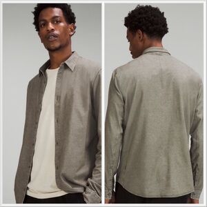 Lululemon Men’s Commission Long-Sleeve Shirt Enzyme Green Approximating XXL